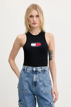 Топ Tommy Jeans, черный
