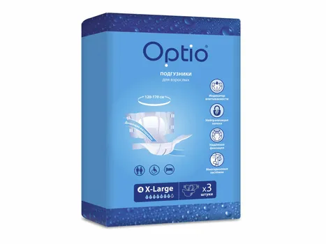 Подгузники д/взрослых Оптио XL, 3 шт
