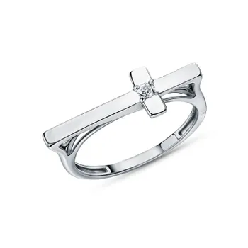 Серебряное кольцо с фианитом