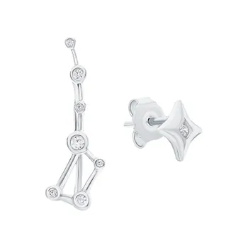Серебряные серьги с фианитами