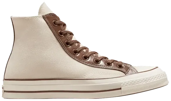 Кроссовки Converse Chuck 70 High 'Leather Overlays - Natural Ivory', кремовый
