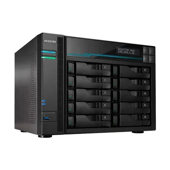Сетевой накопитель (NAS) ASUSTOR LOCKERSTOR 10 PRO AS7110T, слоты 10x2.5"/3.5" SATA3, 2xM.2-PCI-E/SATA, 1x10 Гбит/с + 3x 2.5 Гбит/с, 3xUSB 3.X, Intel Xeon E-2224/4x3.4GHz, DDR4 8Gb, 350W, (AS7110T)