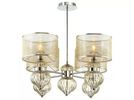 Люстра на штанге lilit (odeon light) серебристый 64 см.