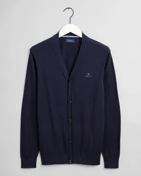 Пуловер Gant D1. ELBOW PATCH CARDIGAN, цвет Evening blue