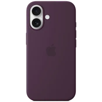 Чехол-крышка Apple Silicone Case c MagSafe для iPhone 16, силикон, Plum (MYY43ZM/A)