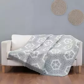 Плед Arya Home Ruby белый с серым 150х200 см