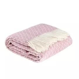Плед Home blanket abasket 140х200 белый-розовый