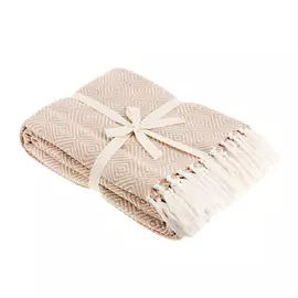 Плед Homelines textiles diamond 140x200cm light brown