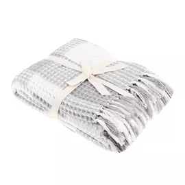 Плед вафельный Homelines textiles check 220x240cm grey