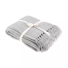 Плед вафельный Homelines textiles solid 180x200cm grey