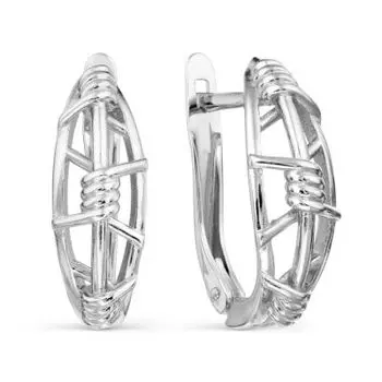 Серьги из серебра Линии Любви