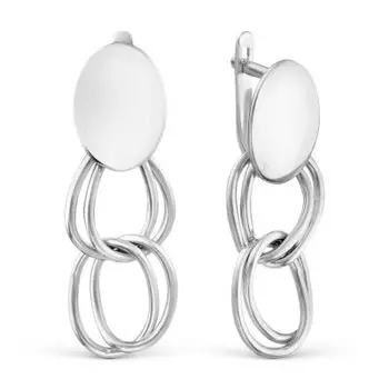 Серьги из серебра Линии Любви