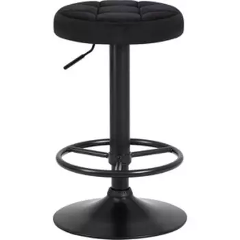 Табурет барный Dobrin BRUNO BLACK LM-5008_BlackBase черный велюр (MJ9-101)