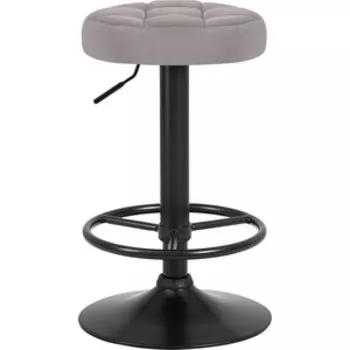 Табурет барный Dobrin BRUNO BLACK LM-5008_BlackBase серый велюр (MJ9-75)