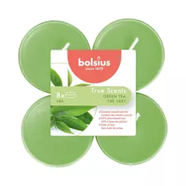 Свечи чайные Bolsius True Scents 8 шт зеленый чай