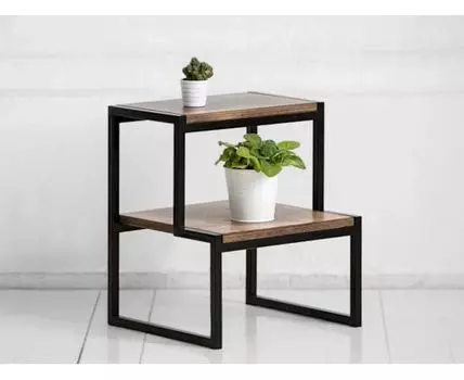 Табурет лесенка Metalframe в цвете жженой березы (43)