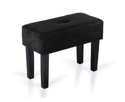 Табурет мягкий Handy (Черный, 51, Ткань FurorPlus black, Ножки черные)