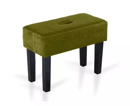 Табурет мягкий Handy (Зеленый, 51, Ткань FurorPlus guacamole, Ножки черные)