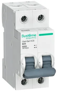 Автоматический выключатель Systeme Electric C9F16225 City9 Set B 25А 2P 6kA 230В