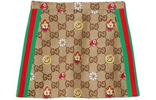 Повседневная юбка женская верблюжья Gucci