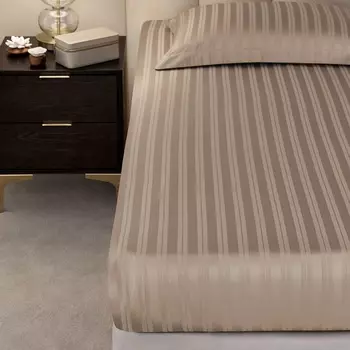 Простыня на резинке Togas Саккард бежевый 160x200+35