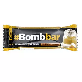 Протеиновый батончик Bombbar банановый пудинг в шоколаде, 40 г