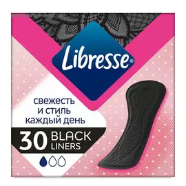 Прокладки ежедневные Libresse Dailyfresh Normal Черные 30 шт