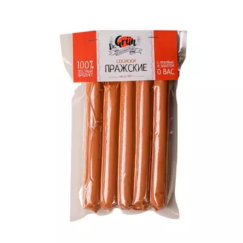 Продукт растительный Dr.Grun Сосиски Пражские 300 г