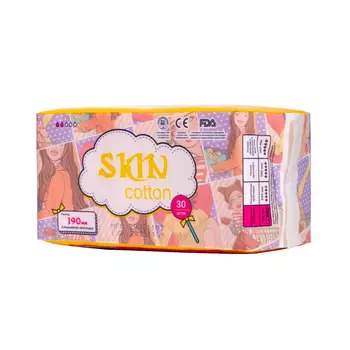 Прокладки Skin cotton ежедневные 190 мм 30 шт