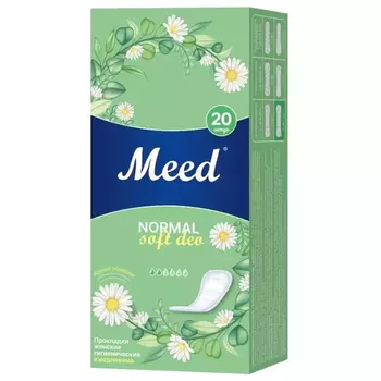 Прокладки женские гигиенические Meed Normal Soft Deo ежедневные целлюлозные 20 шт