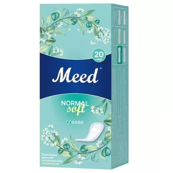 Прокладки женские гигиенические Meed Normal Soft ежедневные целлюлозные 20 шт