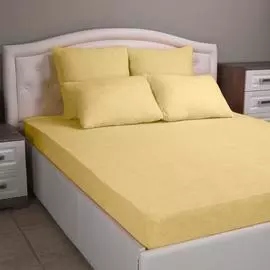 Простыня на резинке Cleanelly жёлтая 180х200 см (ПР6.49 603)
