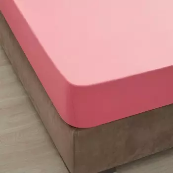 Простыня на резинке Ozdilek красный 160x200+30 см