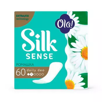 Прокладки ежедневные OLA! SILK SENSE DAILY DEO Ромашка 60 шт