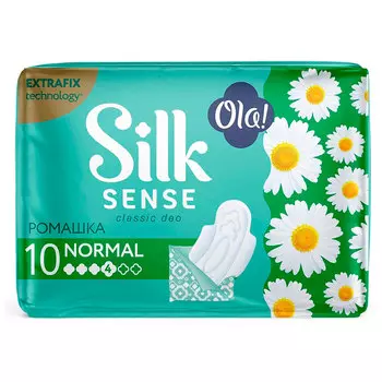 Прокладки гигиенические OLA! SILK SENSE OLA! Ромашка для нормальных выделений в индивидуальной упаковке 10 шт