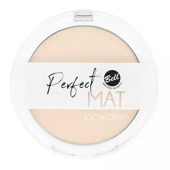 Пудра компактная для лица BELL PERFECT MAT POWDER тон 01 фиксирующая, матирующая
