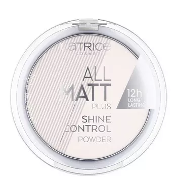 Пудра компактная для лица CATRICE ALL MATT PLUS матирующая тон прозрачный