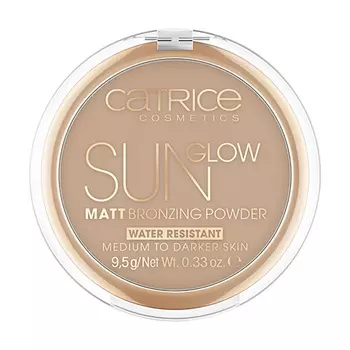 Пудра компактная для лица CATRICE SUN GLOW MATT тон 035 с эффектом загара