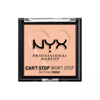 Пудра компактная для лица NYX PROFESSIONAL MAKEUP CANT STOP WONT STOP матирующая тон 03 light medium