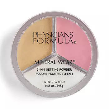 Пудра рассыпчатая для лиц PHYSICIANS FORMULA MINERAL WEAR 3-IN-1 SETTING POWDER 3 в 1