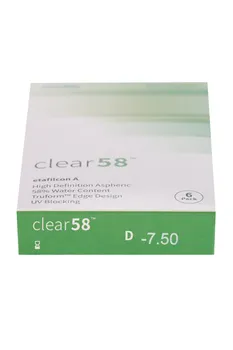Линзы Clearlab Clear58 контактные R 8.3 (диоптрия -7,5), 6 шт
