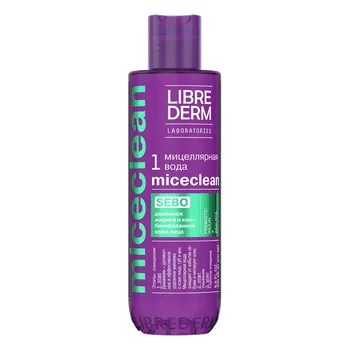 Мицеллярная вода SEBO для жирной и комбинированной кожи Miceclean, 200 мл, Librederm