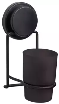 Стакан для зубных щёток «Fixsen» Magic Black FX-45006 на стену чёрный