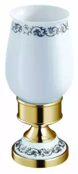Стакан для зубных щёток «Schein» Saine Gold 7053013VF на стол, на раковину золото/белый