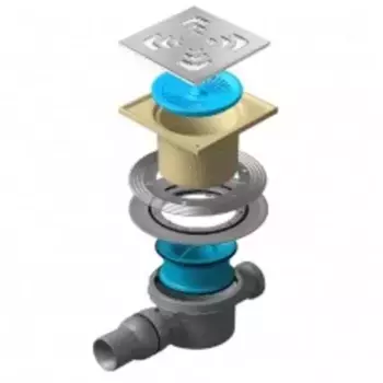 Трап для душа «Pestan» Confluo Standard Square 2 13000006 боковой выпуск хром