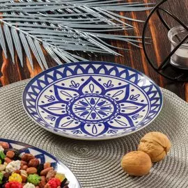 Тарелка десертная, керамика, 19 см, круглая, Бухара, Daniks