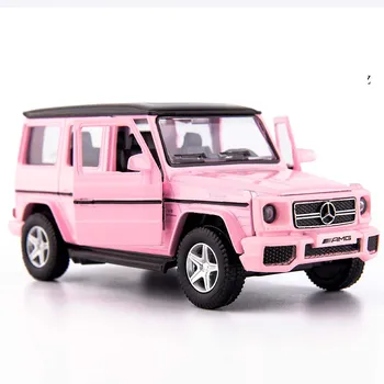 Модель литого автомобиля G63 в масштабе 1/36, игрушечный автомобиль G Wagon из цинкового сплава для детей, игрушечный автомобиль с откатным механизмом для малышей, подарок для мальчиков и девочек 1/36-Size:13.5*5.8*5.5cm чёрный