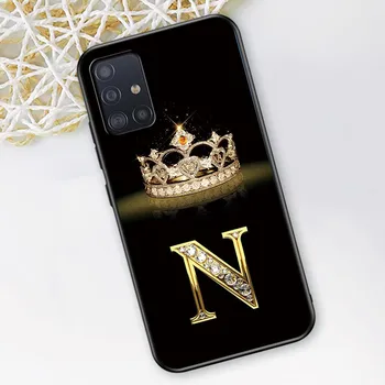 Чехол с надписью Diamond Crown для Samsung Galaxy A52 A12 A53 A51 A32 A21s A22 A31 A72 A02s A13 5G A11 A41 A03s, черный чехол из ТПУ Samsung A72 4G(5G)