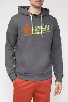 Однотонное худи с принтом Superdry