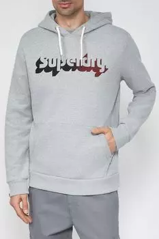 Однотонное худи с принтом Superdry